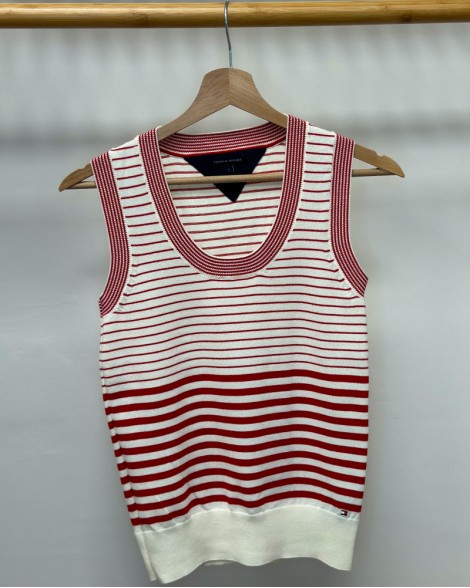 Vesta dámská Tommy Hilfiger proužkovaná